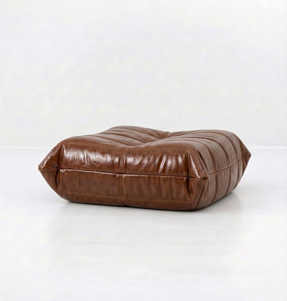 Button Ottoman Oil Wax Leather - Buttonseats