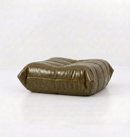 Button Ottoman Oil Wax Leather - Buttonseats