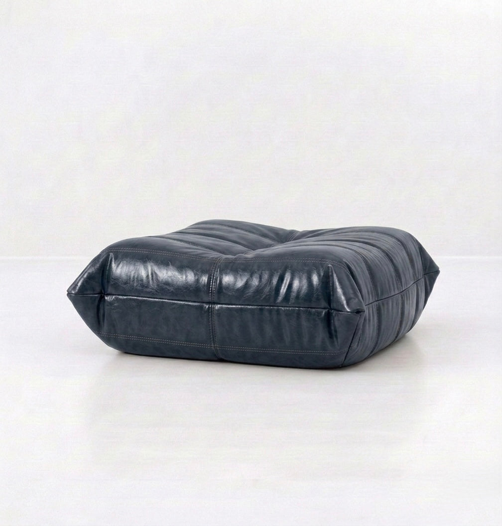 Button Ottoman Oil Wax Leather - Buttonseats