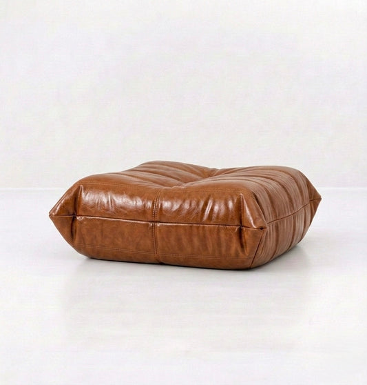 Button Ottoman Oil Wax Leather - Buttonseats