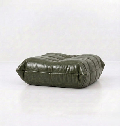 Button Ottoman Oil Wax Leather - Buttonseats