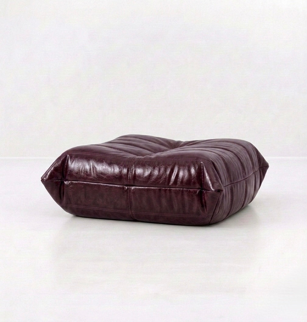 Button Ottoman Oil Wax Leather - Buttonseats