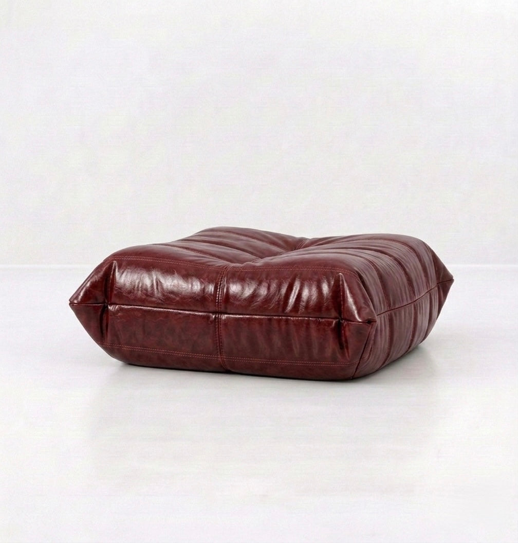 Button Ottoman Oil Wax Leather - Buttonseats